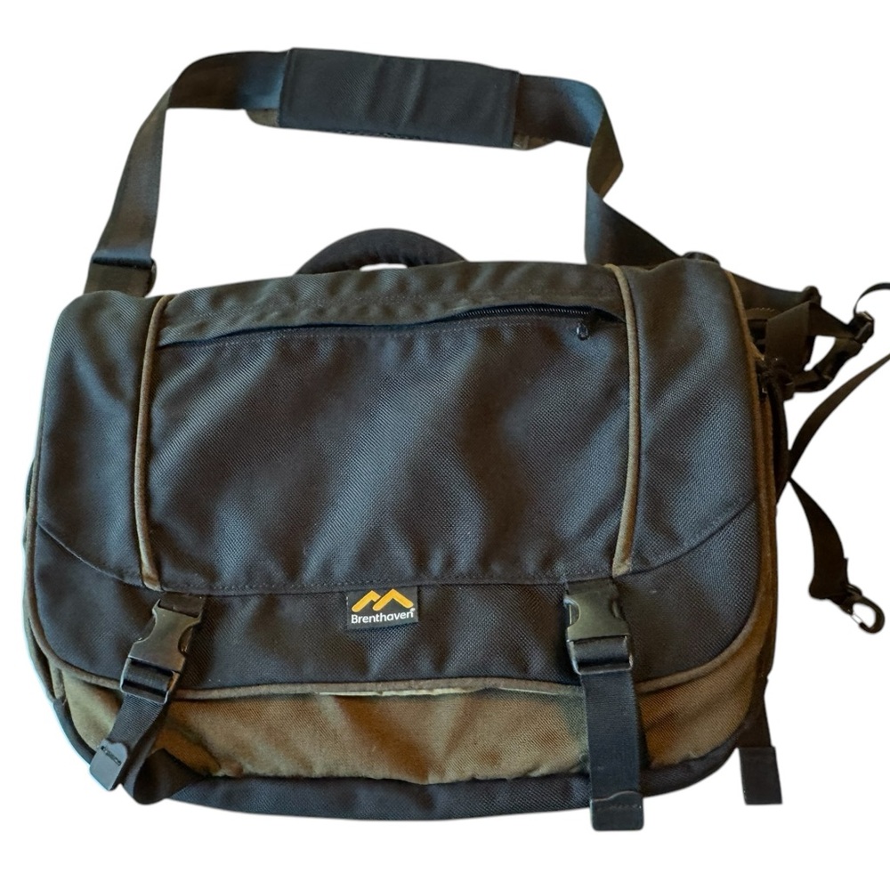 High End Heavy Duty Brenthaven Brown Black Laptop Bag Briefcase MINTY